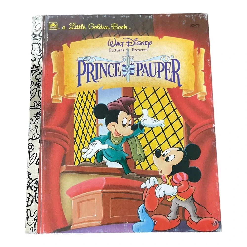 Walt Disney's The Prince and the Pauper A Little Golden Book 1990 Hardcover VG